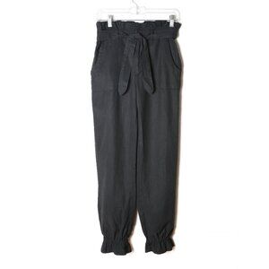 ALICE + OLIVIA Liam Paper Bag Lyocell/Linen/Cotton Blend Joggers